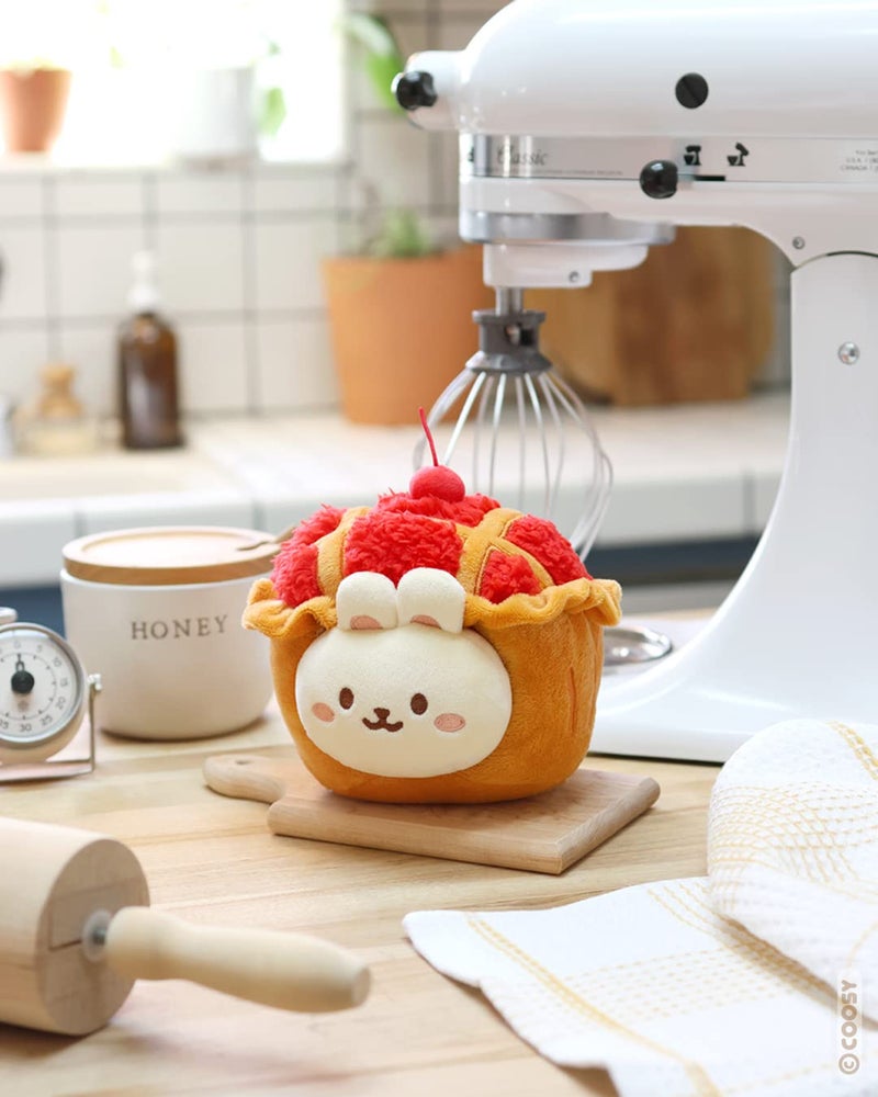Anirollz Stuffed Animal Plush Toy - 6"" Small Bakery Theme Outfitz Plush Doll | Soft  Squishy  Warm  Cute  Comfort  Safe | Birthday Gift Pillow with Bunny Rabbit in Cherry Pie Bunniroll - Image 2